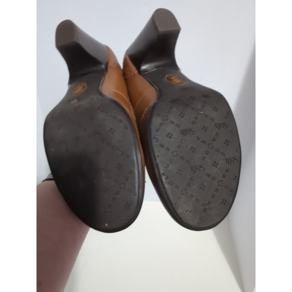 Sofft Loafer Pumps 8.5 Brown Leather Comfort Vintage Style Academia Tassel - Picture 5 of 16